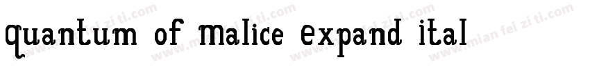 Quantum of Malice Expand Ital Expan字体转换